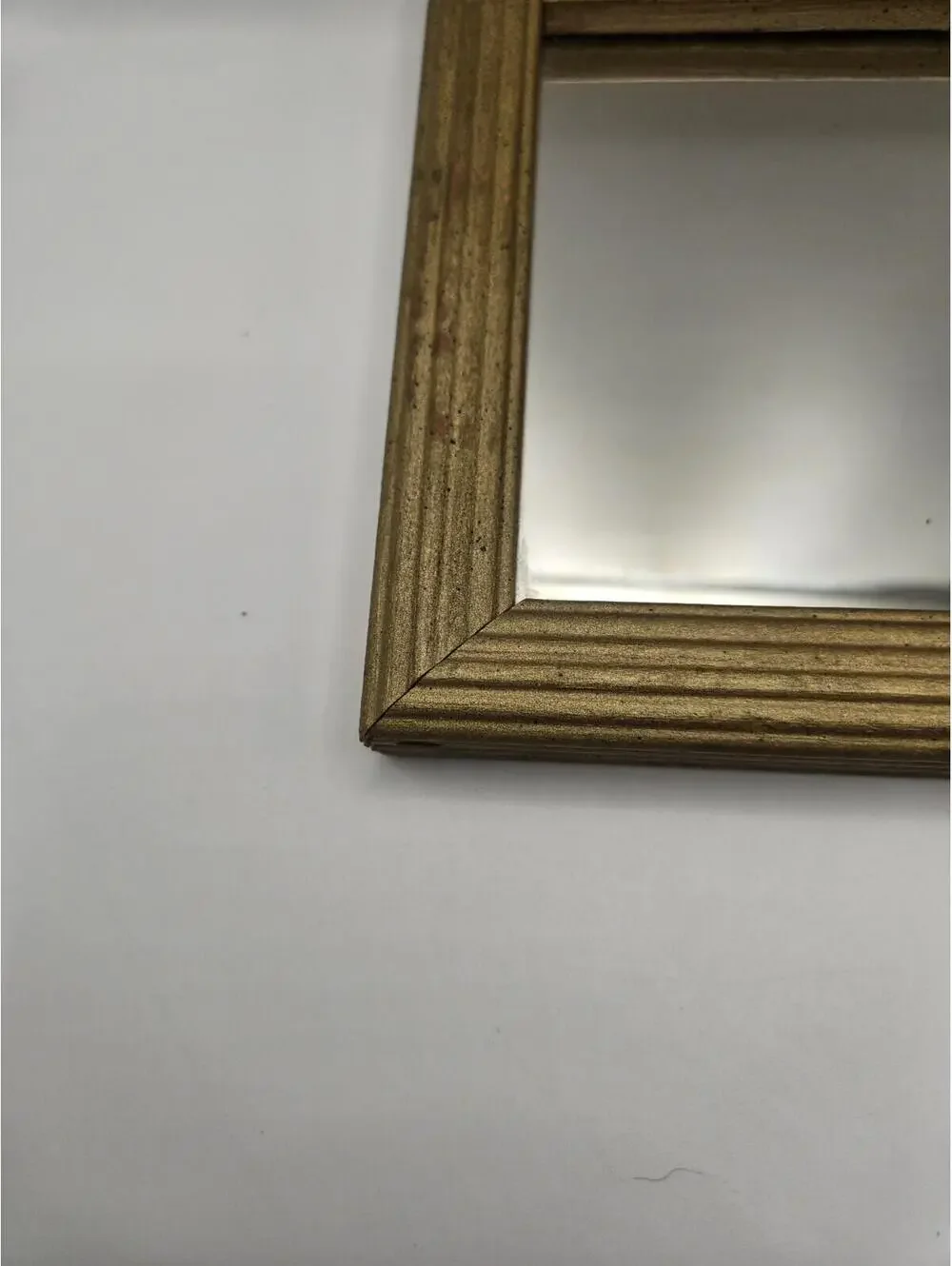 Vintage Hart Lake Square Distressed Gold Framed Accent Wall Mirror 6